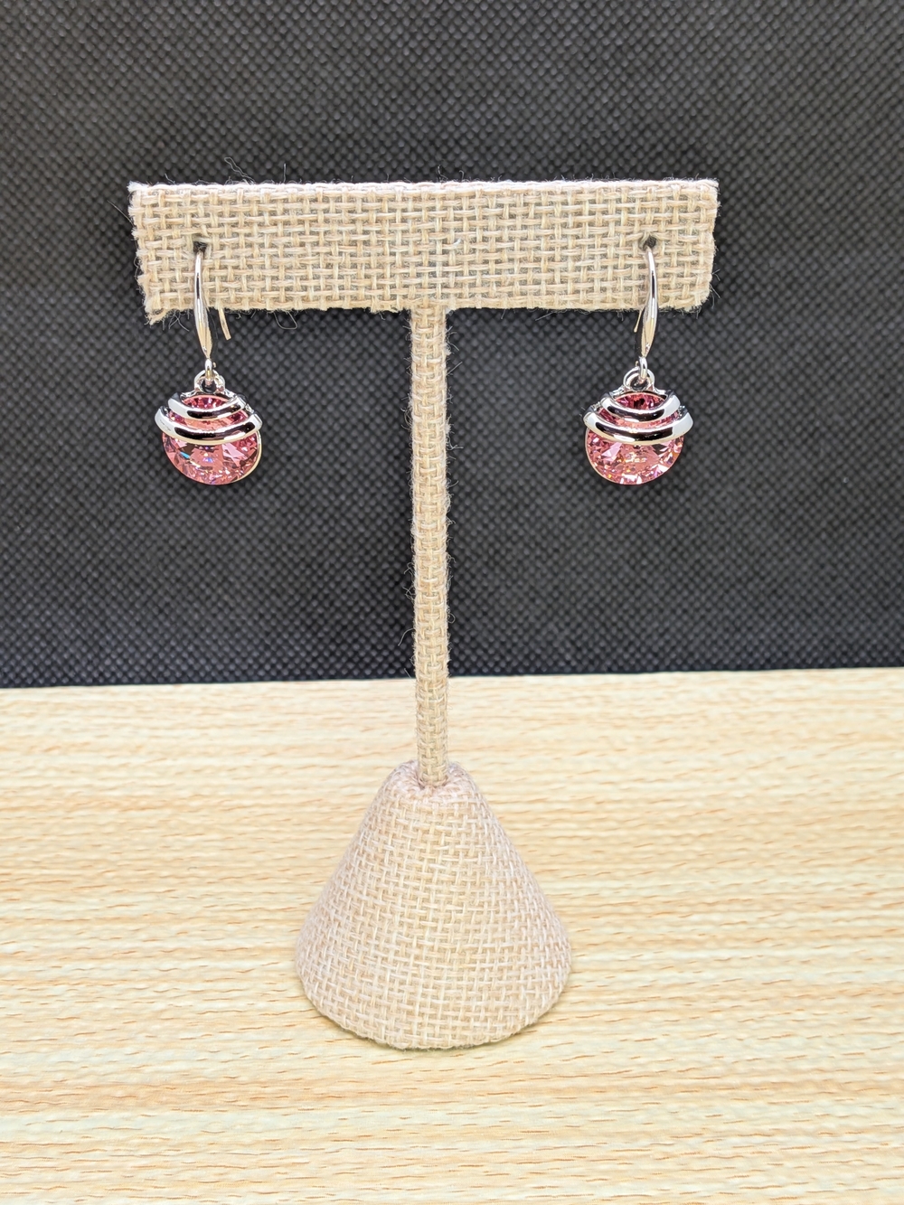 Pink Crystal Drop Earrings - Women's Jewelry